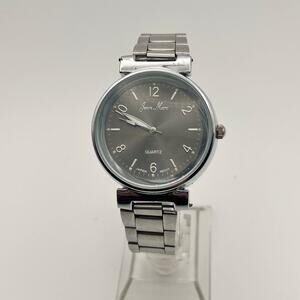 Jean Marc Silver Tone Japan Mov’t Men’s Watch Working New Battery